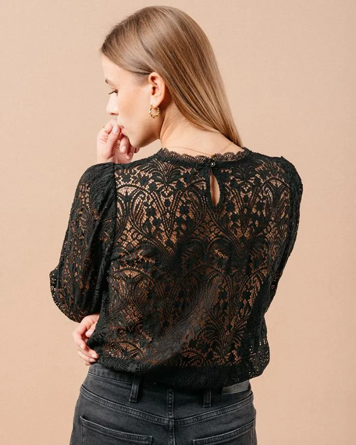 WOVEN TOP NOIR MAGNOLIA Shop Grace and Mila Dressy Tops