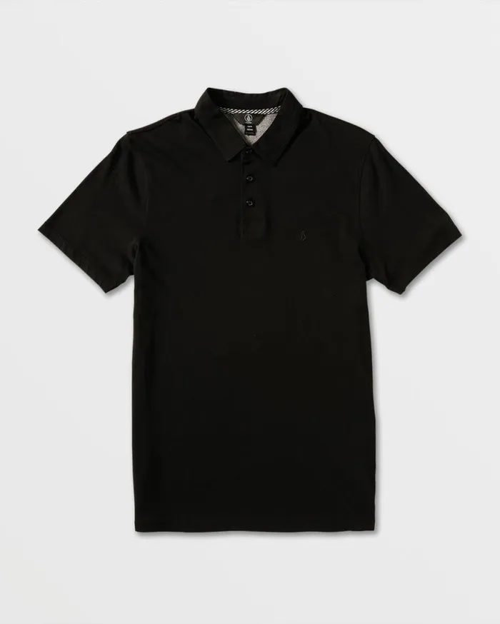 Wowzer Polo Short Sleeve Shirt 8211 Black Mens Volcom Shirts and Flannels