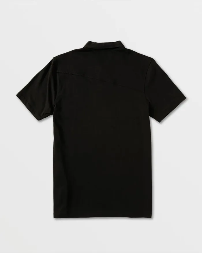 Wowzer Polo Short Sleeve Shirt 8211 Black Mens Volcom Shirts and Flannels