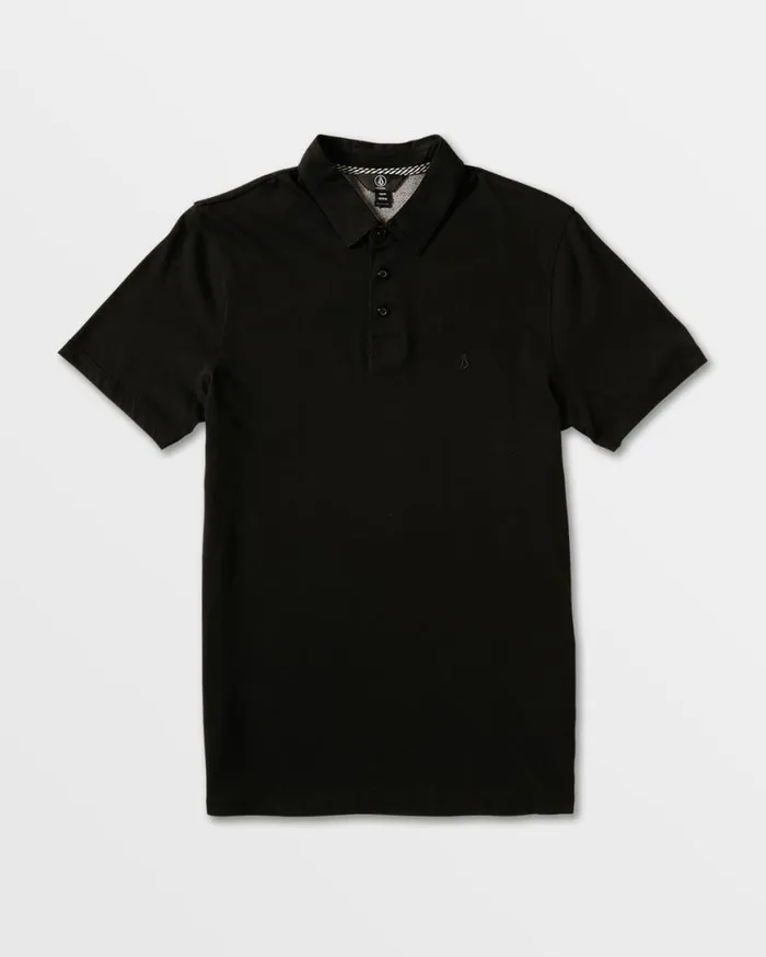 Wowzer Polo Short Sleeve Shirt 8211 Black Mens Volcom Shirts and Flannels