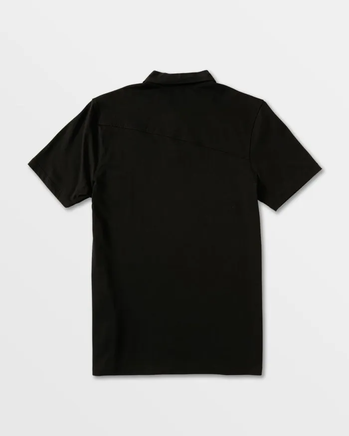 Wowzer Polo Short Sleeve Shirt 8211 Black Mens Volcom Shirts and Flannels