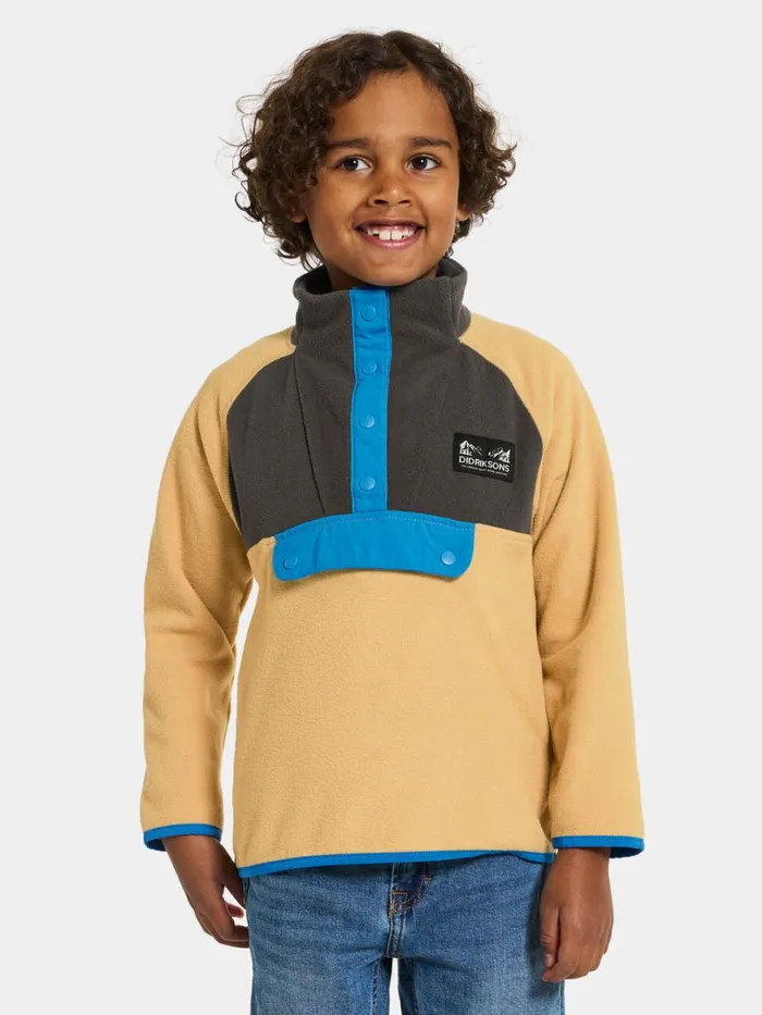 Yokto Kids039 Half Button Sandstorm Kids Didriksons Fleece and Midlayers
