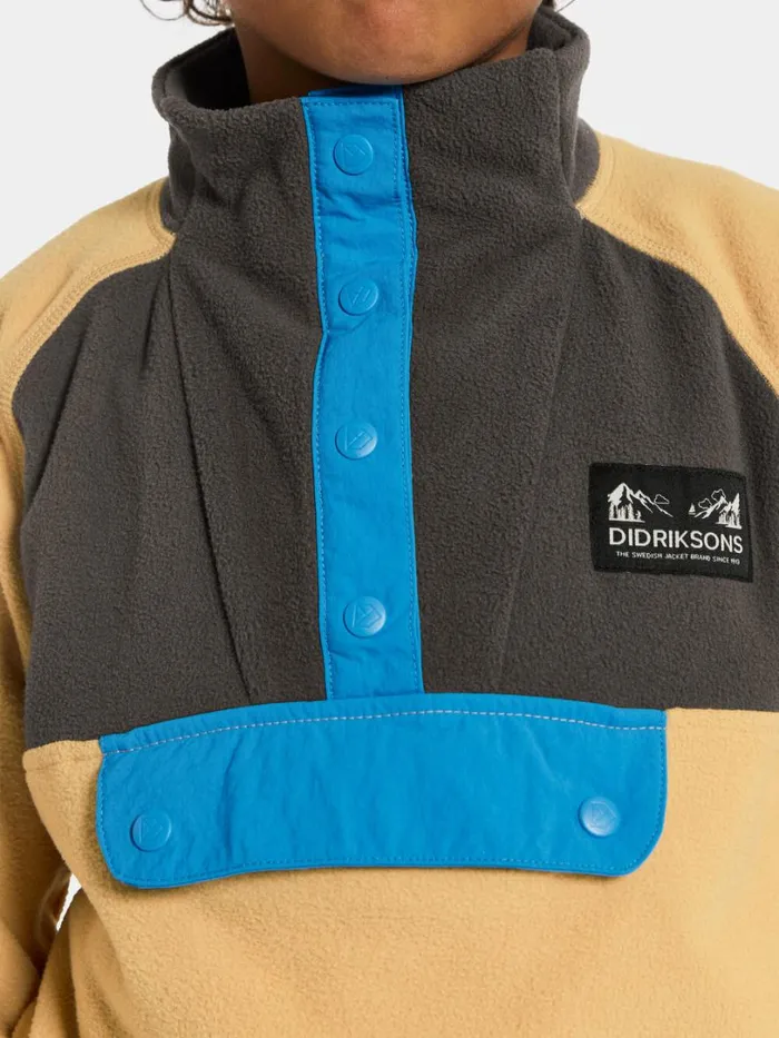 Yokto Kids039 Half Button Sandstorm Kids Didriksons Fleece and Midlayers