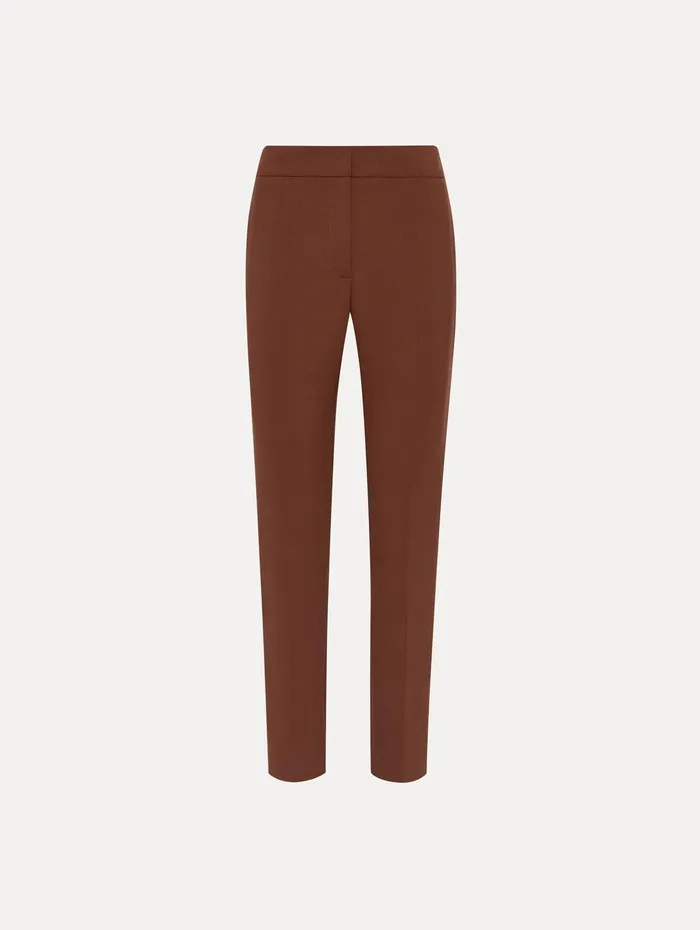 ZipFront Skinny Pant Cocoa Women Oscar De La Renta Pants and Skirts