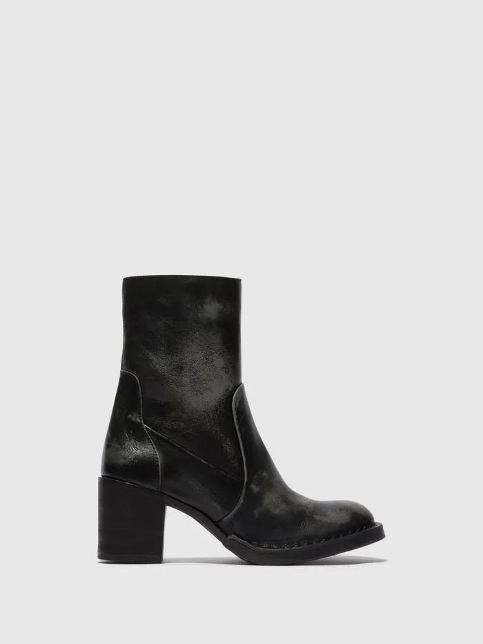 Zip Up Ankle Boots BECY097FLY ANTHRACITE Women Fly London Ankle Boots