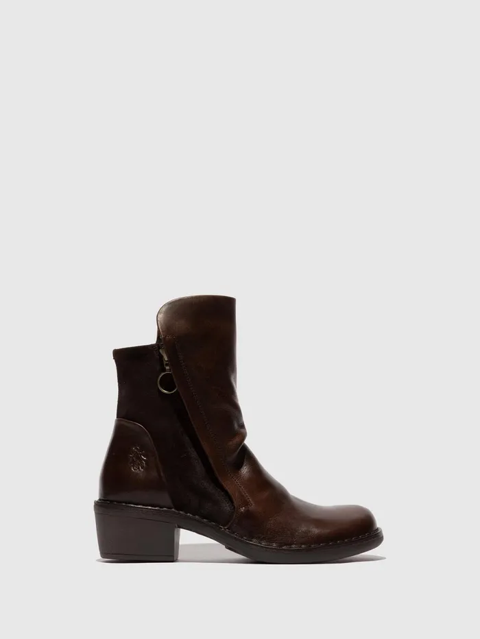 Zip Up Ankle Boots MELY074FLY RUGOILSUEDE DK BROWNEXPRESSO Women Fly London Ankle Boots Zip Up Ankle Boots MELY074FLY RUGOILSUEDE DK BROWNEXPRESSO Women Fly London Ankle Boots
