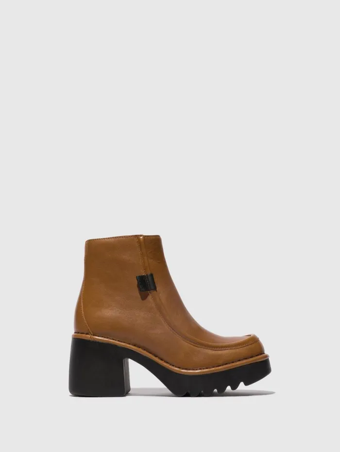 Zip Up Ankle Boots MITE249FLY CUOIO Women Fly London Ankle Boots