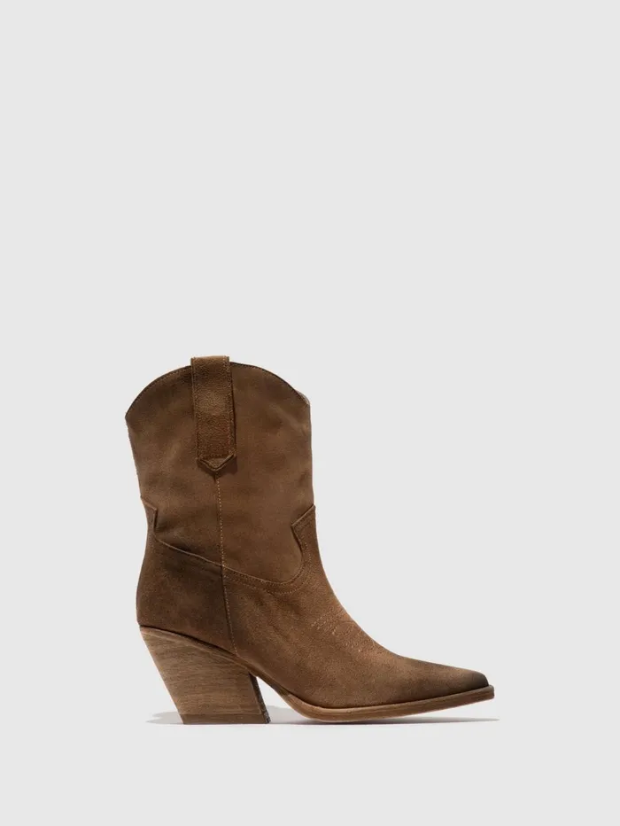 Zip Up Ankle Boots WOFY093FLY TAUPE Women Fly London Ankle Boots