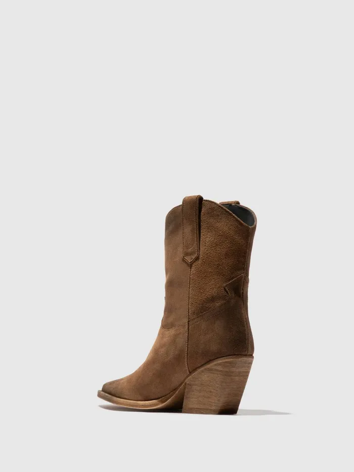 Zip Up Ankle Boots WOFY093FLY TAUPE Women Fly London Ankle Boots
