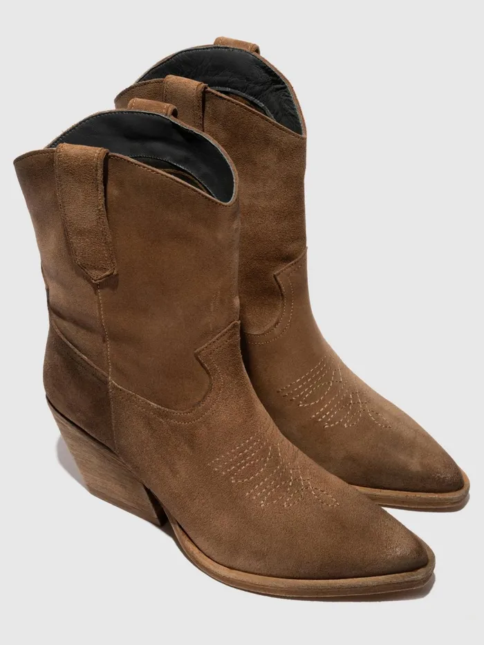 Zip Up Ankle Boots WOFY093FLY TAUPE Women Fly London Ankle Boots